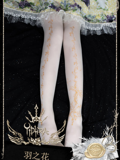 Flower Feather Summer Pantyhose