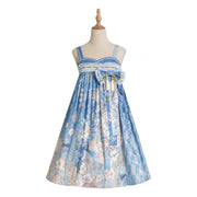 Banquet of the Rabbit Sweetheart Neckline Print Wa Jumper Skirt