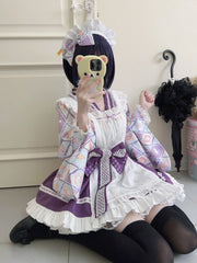 【Zhaohe Sweet Pet】~Original Design of White Sugar GirlLolitaDress Cute Japanese Style Maid Dress Summer