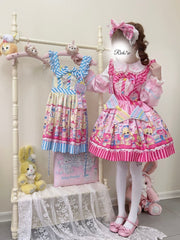 【Rabbit Dessert Chef】~Original Design of White Sugar GirllolitaDress SweetjskSuspender Dress