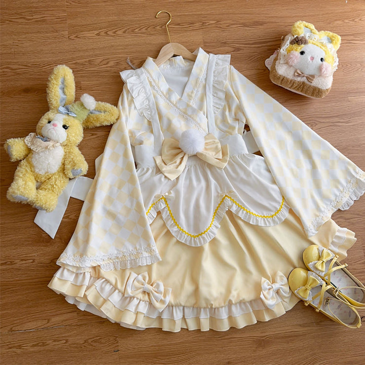 Korean Mushroom Cool{Exclusive}~Original Design Nougat Pastry PuddingLolitaDress Cute Japanese Style Maid Dress Summer