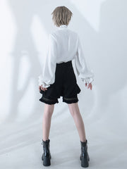 Black Ouji Fashion Prince High Waist Shorts