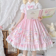 White Sugar Girl{Spot Goods}~Factory Original DesignLolitaCute Cat Sweetheart DressjskSuspender Dress