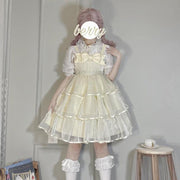 White Sugar Girl{Spot Goods}~Factory Original DesignLolitaShugo Chara Japanese Style Dress SuspendersjskDress