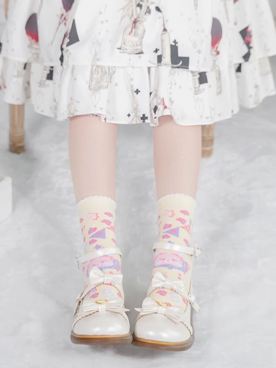 Bunny Carnival Print Knitted Socks/Stockings