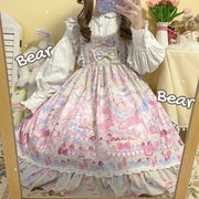 White Sugar Girl{Spot Goods}~Factory OriginalLolitaDress Dessert Party Cute SuspendersjskDress Autumn Clothing