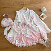 Korean Mushroom Cool{Exclusive}~Original Design Nougat Pastry PuddingLolitaDress Cute Japanese Style Maid Dress Summer