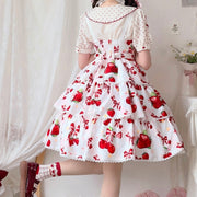 Cherry Berry Big Bow High Waist Lolita JSK