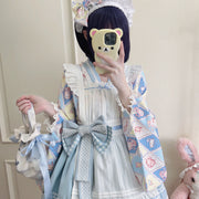 【Zhaohe Sweet Pet】~Original Design of White Sugar GirlLolitaDress Cute Japanese Style Maid Dress Summer