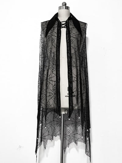 Black Prince Ouji Lolita Gothic Spider Web Shawl