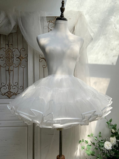 White / Black 35CM Puffy Petticoat Tutu Skirt