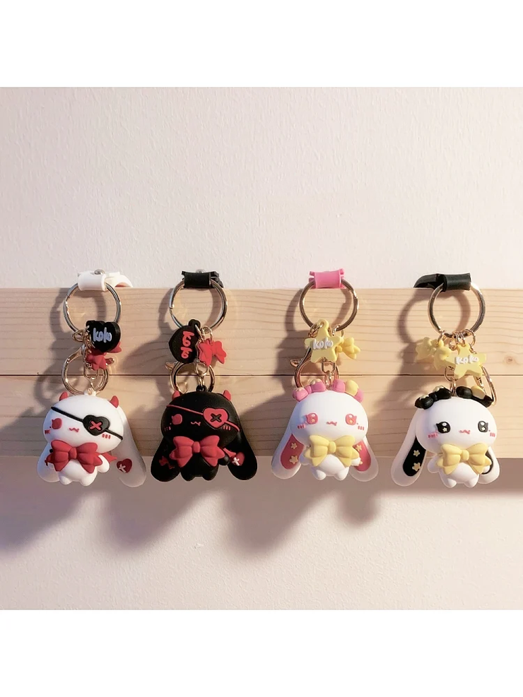 Star Moon Bunny / Devil Bunny / Fruit Bunny Key Ring Charm