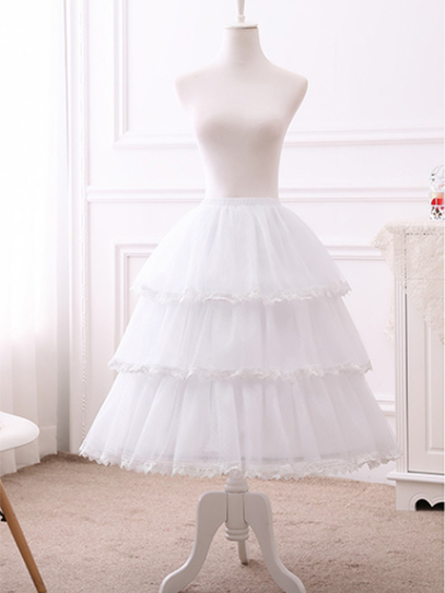 Cotton Lined Tulle Adjustable Fishbone Petticoat