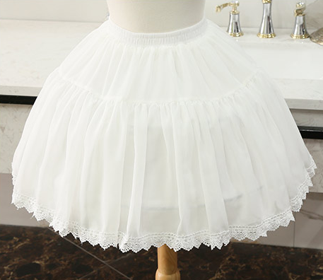 47cm Chiffon Lace Adjustable Birdcage Fish-bone Petticoat