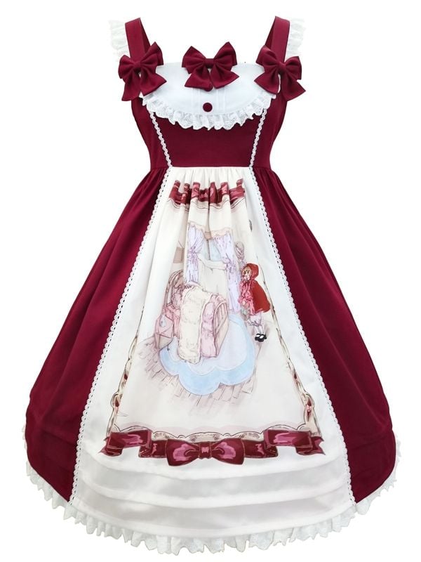 Little Red Riding Hood Hoodied Cape and Red Dress