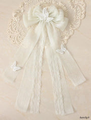 Miss Fulla Milk White Lace Butterfly Necklace/Hairclip/Hairband/KC/Train/Gloves