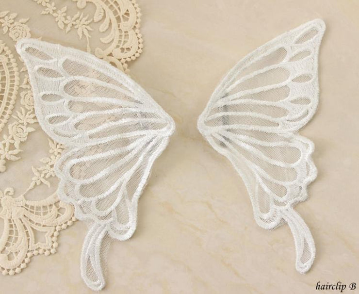 Miss Fulla Milk White Lace Butterfly Necklace/Hairclip/Hairband/KC/Train/Gloves