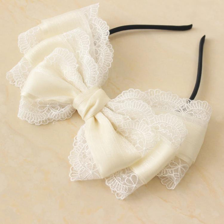 Miss Fulla Milk White Lace Butterfly Necklace/Hairclip/Hairband/KC/Train/Gloves