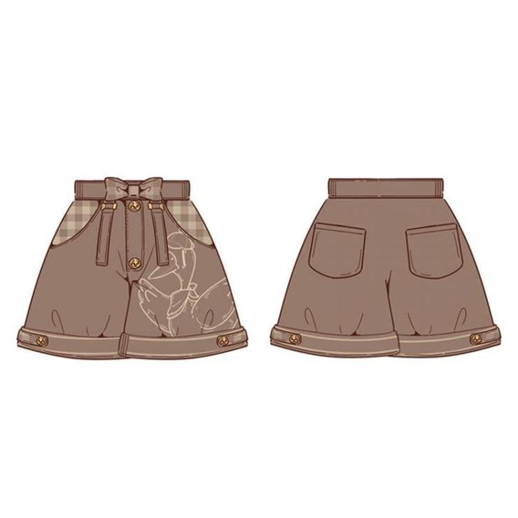 Detective Goose Bowknot Details Ouji Fashion Shorts