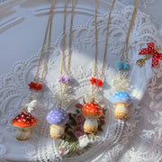 6 Options Handmade Sweet Mushroom Necklace