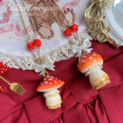 6 Options Handmade Sweet Mushroom Necklace