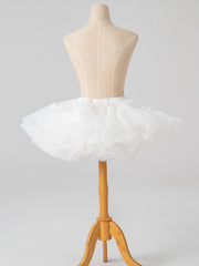 35cm White Super Puffy Lined Petticoat Layered Tutu Skirt