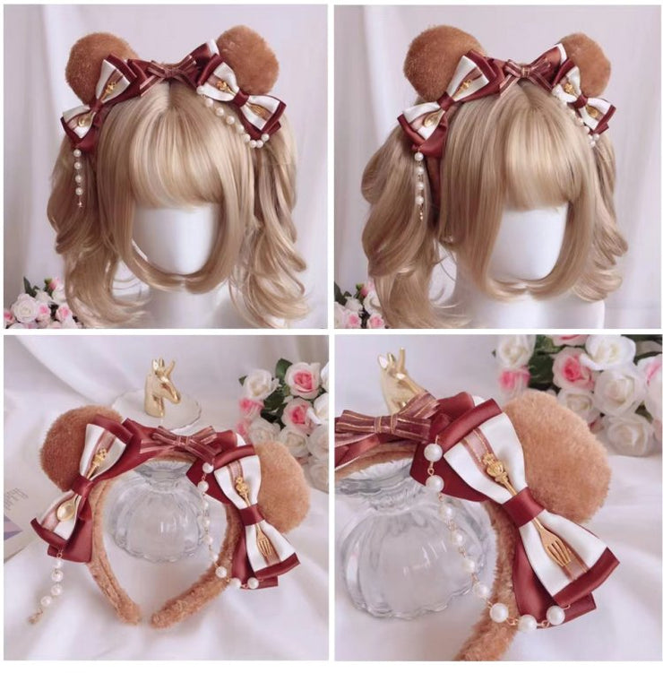 Little Hamster Bowknot Details Empire Waist Ruffle Hem Lolita JSK