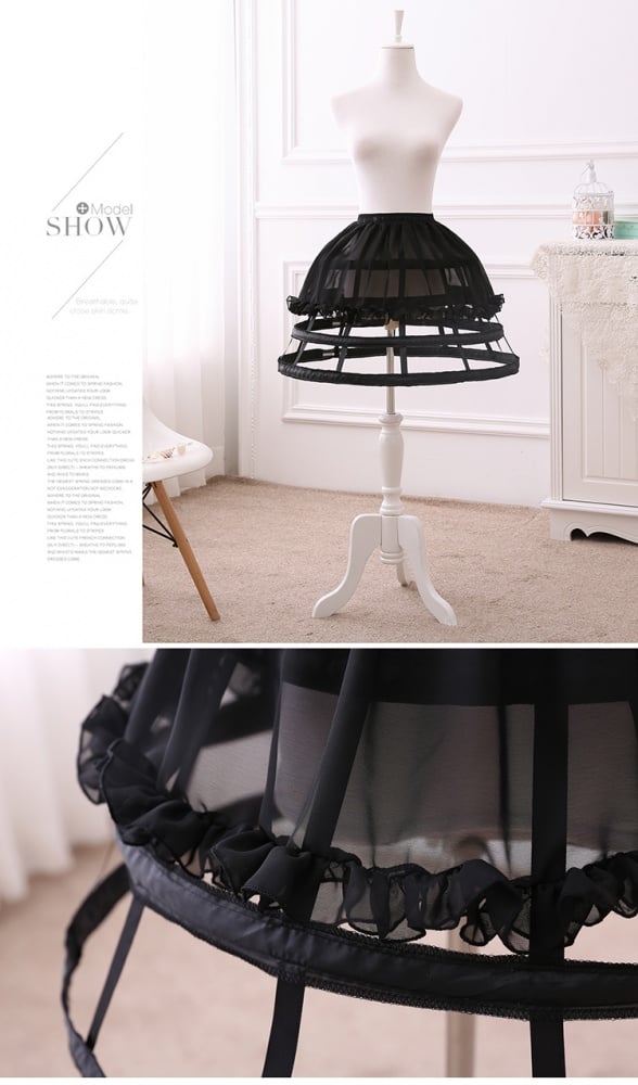 45cm 4 Layers Birdcage Fish-bone Petticoat