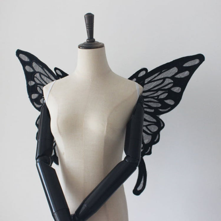 Black / White / Pink Butterfly Wings with Train