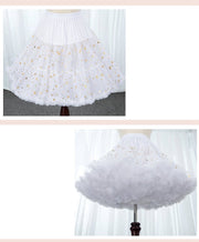 Shining Stars Marshmallow Clouds Hemline White Tulle Super Puffy Petticoat