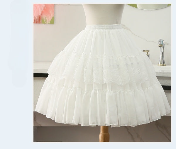 55cm Length Fish-bone Chiffon A-line Petticoat