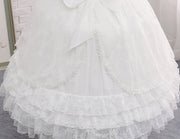 Gorgeous Bowknot Lace Removable Fishbone Hime Princess Petticoat