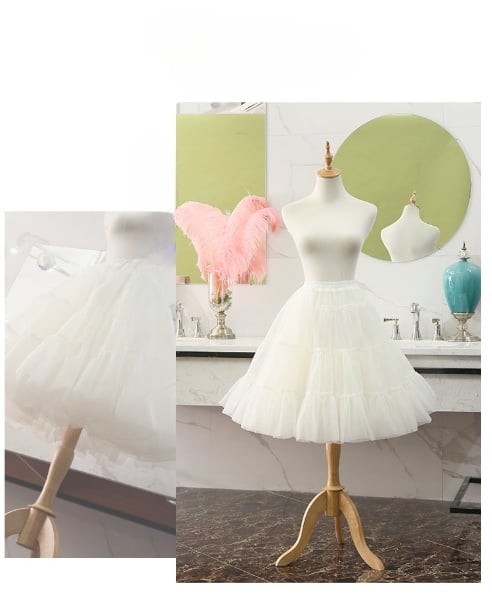 58cm Cotton Lined Daily A-line Petticoat