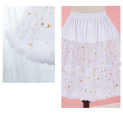 Shining Stars Marshmallow Clouds Hemline White Tulle Super Puffy Petticoat