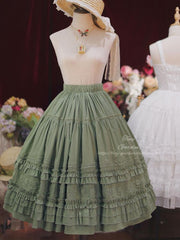 Dream Bouquet Tiered Skirt and Ruffle Trim Skirt