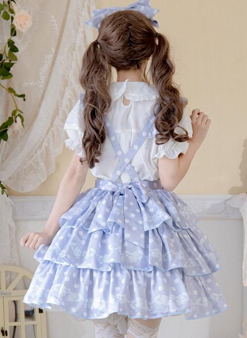 Peter Pan Collar Blouse / Tiered Skirt