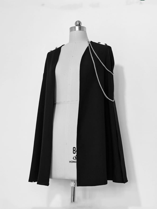 Retro Prince Ouji Fashion Cape with Metal Chains