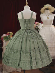 Dream Bouquet Sweetheart Neckline Tiered Skirt and Ruffle Trim Lolita JSK