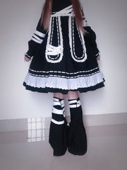 Clearance - Bust for 94cm Bandage Doll Bunny Ears Sailor Collar Gothic One Piece Halloween Dress