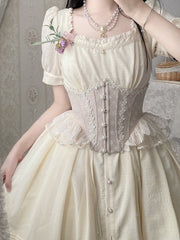 The Thorn Birds Color Beige Boned Corset