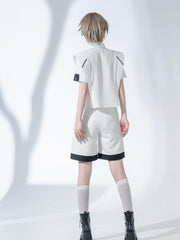 Urban Techwear White Summer Ouji Shorts