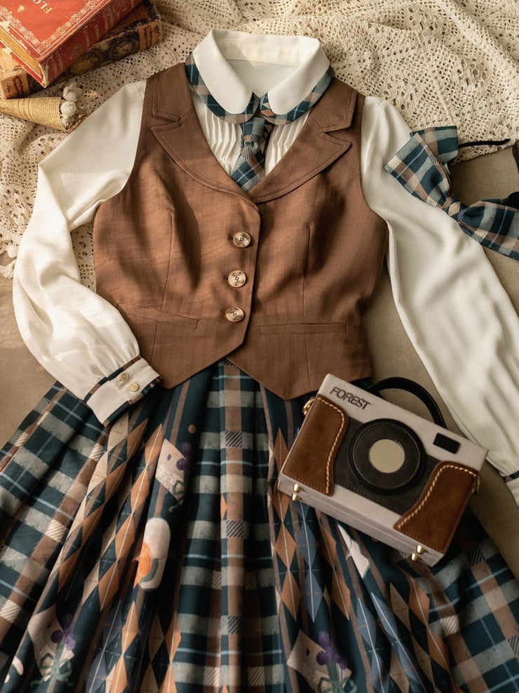 Persimmon Orange Cat Brown Waistcoat