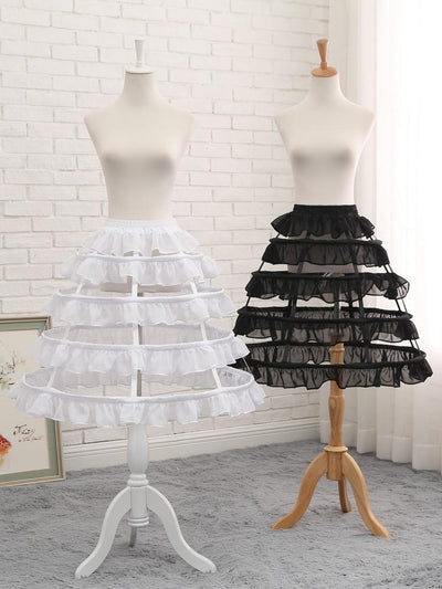 60cm 4 Layers Birdcage Fish-bone Long Petticoat