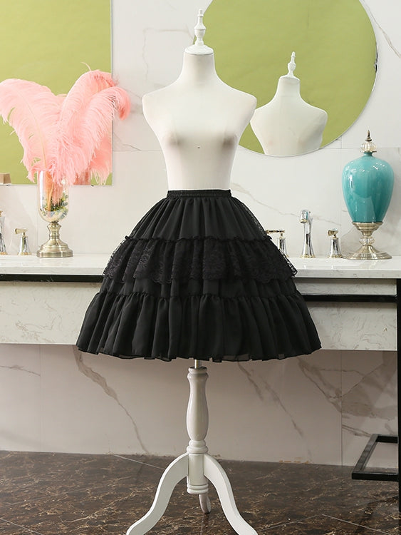 55cm Length Fish-bone Chiffon A-line Petticoat