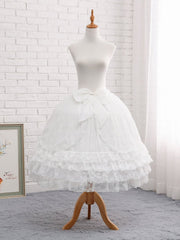 Gorgeous Bowknot Lace Removable Fishbone Hime Princess Petticoat