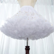 Shining Stars Marshmallow Clouds Hemline White Tulle Super Puffy Petticoat