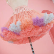 45cm Rainbow Colors Clouds Hemline Petticoat