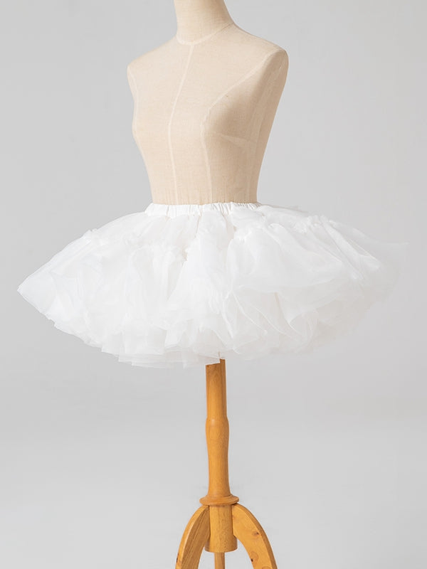 35cm White Super Puffy Lined Petticoat Layered Tutu Skirt