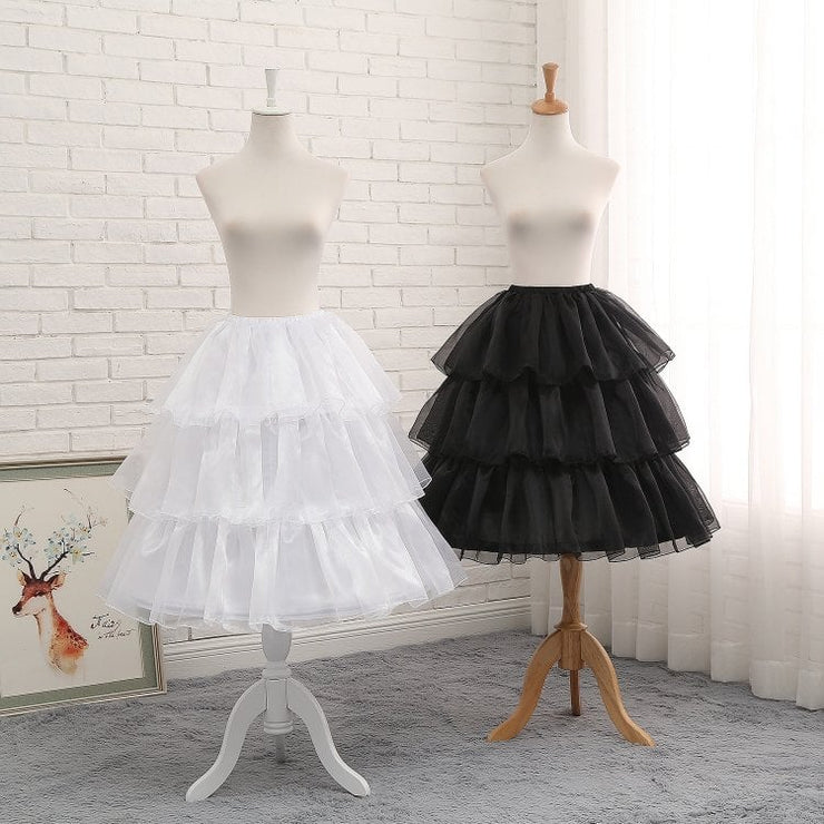 Tiered Organza Fish-bone Adjustable Length Petticoat