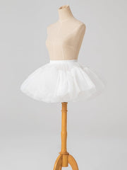 35cm White Puffy Lined Petticoat